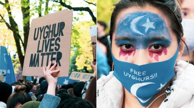 Photos de la manif à Bruxelles contre le génocide du peuple ouïghour